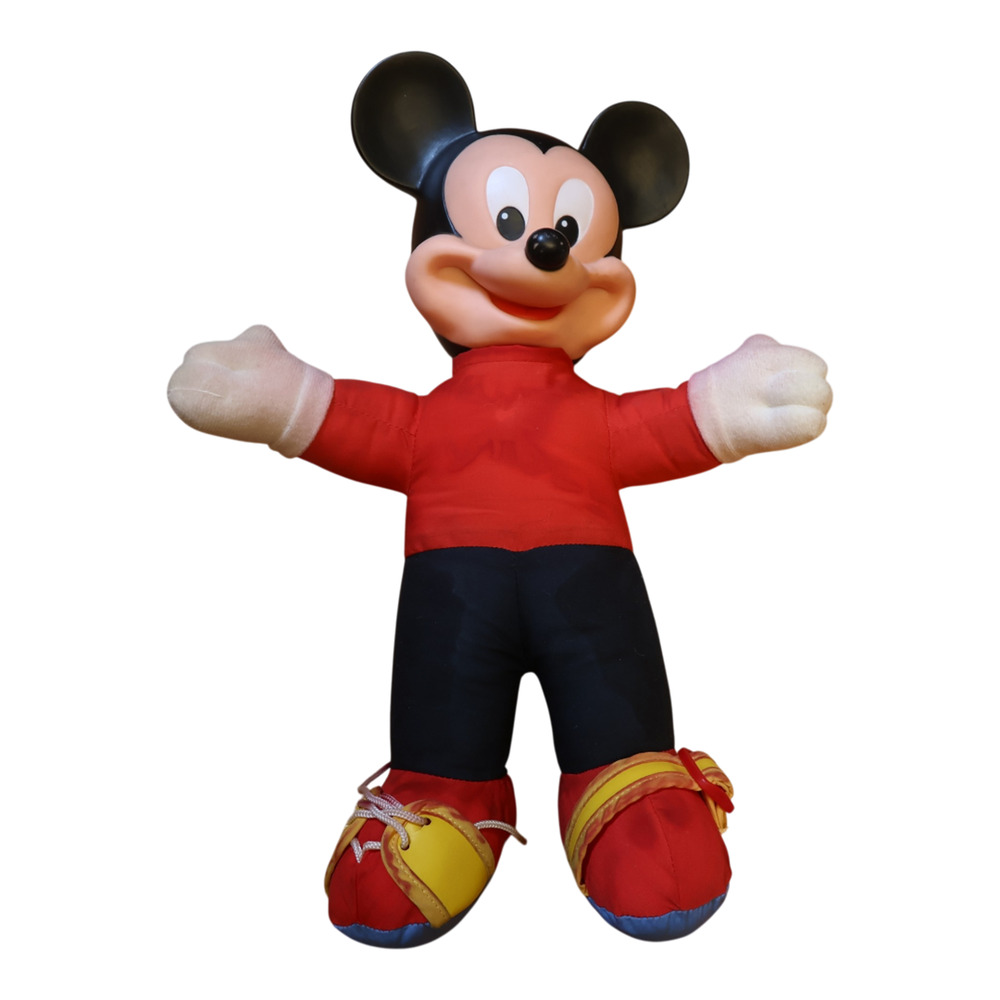 Vintage Mickey Mouse Learning Toy Dress Doll Tie Buckle Zip Button Disney Plush - Picture 7 of 16